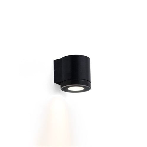 Wever & Ducré+TUBE WALL 1.0 LED 10W 635lm 3000K CRI>90 36°, hämardatav phase-cut, IP65, välisvalgusti, matt must